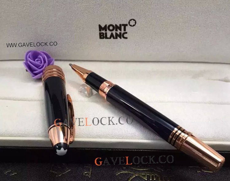 Montblanc JFK Rollerball Pen Rose Gold and Black